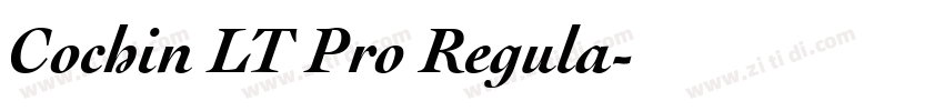 Cochin LT Pro Regula字体转换